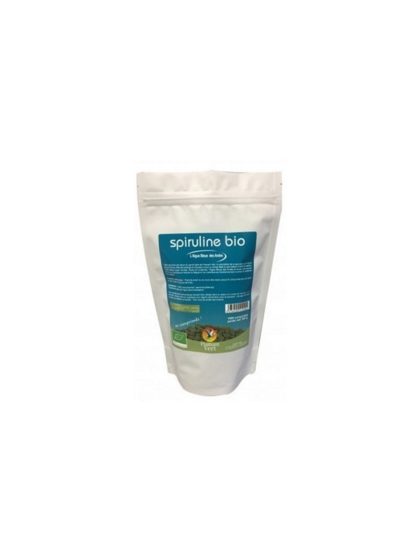 Spiruline Bio 1000 Comprimés de 500mg Flamant Vert Herboristerie de Paris tonus et vitalité