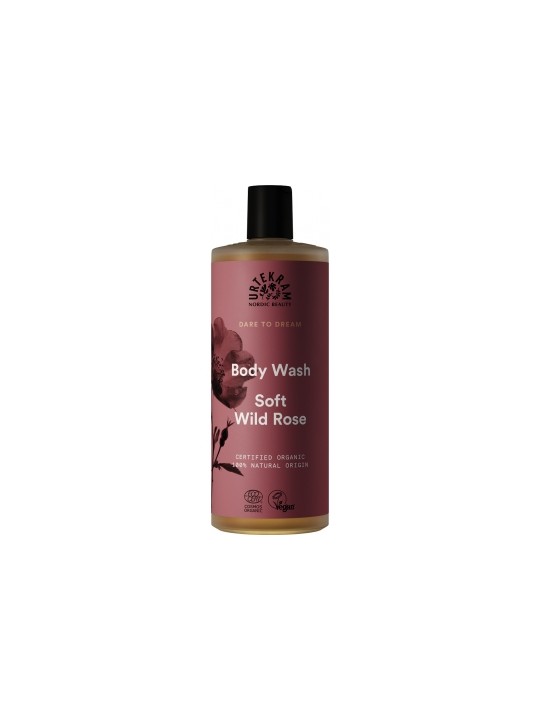 Gel douche à  la Rose Sauvage Soft Wild Rose 500ml Urtekram Herboristerie de Paris