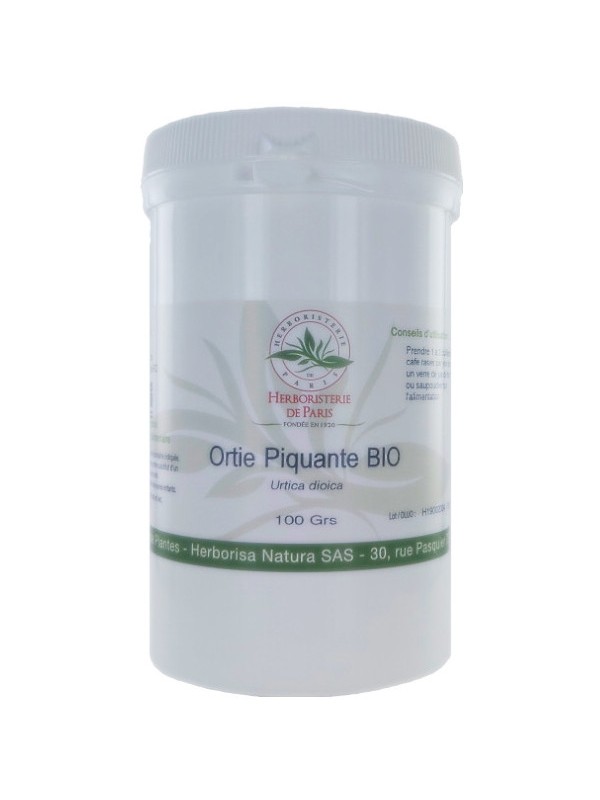 Ortie piquante Feuille Poudre Bio 100g Herboristerie de Paris urinaire articulations vitalité