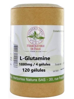 L Glutamine 120 Gélules Herboristerie de Paris 4 gélules par jour vous apportent : L-Glutamine : 1,88g