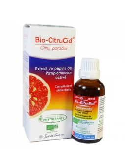 Bio Citrucid Extrait de pépins de pamplemousse 50 ml Phytofrance immunité défenses Herboristerie de paris