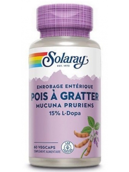 Pois à gratter Mucuna pruriens 333 mg standardisé à 15pc de L DOPA 60 gélules végétales Solaray Herboristerie de paris