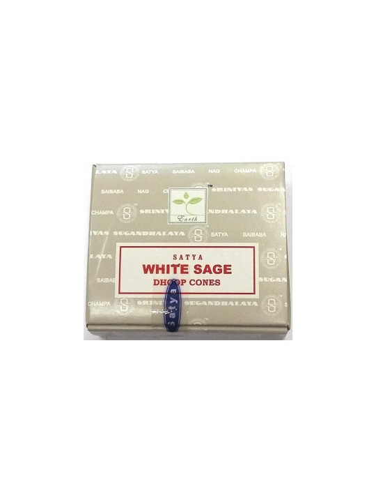 Sauge blanche cônes encens Satya 24 cones Herboristerie De Paris