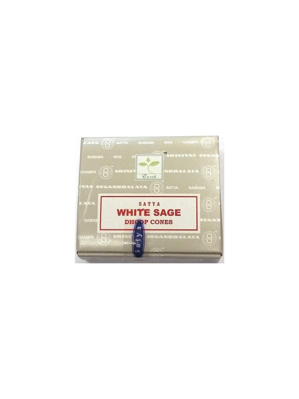 Sauge blanche cônes encens Satya 24 cones Herboristerie De Paris