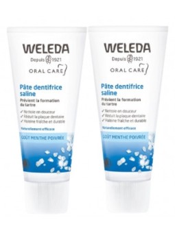 Duo Pâte dentifrice saline anti tartre 2x75ml Weleda dentifrice bio Herboristerie de paris