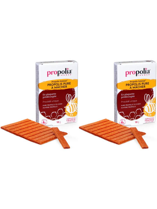 Propolis pure à mâcher Le lot de 2 plaquettes de 10gr Propolia Herboristerie de Paris