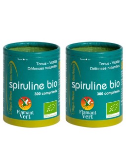 Spiruline 500mg Certifiée Ecocert Le lot de 2 x 300 comprimés Flamant Vert Herboristerie de Paris