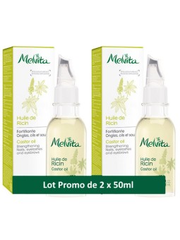 Promotion Duo Huile de Ricin bio Soin des ongles et des cils 2X50ml Melvita Herboristerie de Paris