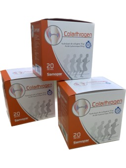 Lot de 3 Colarthrogen 3 x 30 sachets Collagène marin hydrolysé et acide hyaluronique Monapharm Herboristerie de Paris
