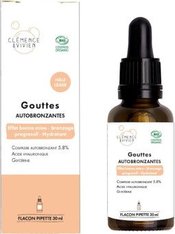 Gouttes autobronzantes hâle léger 30ml Clémence et Vivien complexe autobronzant Herboristerie de paris