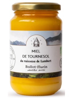 Miel de Tournesol bio du ruisseau de Lambert 480g Ballot Flurin miel bio de l'Aude Herboristerie de paris