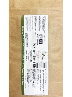 Psyllium blond Ispaghul bio 150 gr Herboristerie de Paris fibres solubles transit intestinal digestion