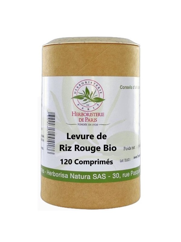 Levure de riz rouge bio 120 comprimés Herboristerie de Paris monacolines 2.99mg par comprimé