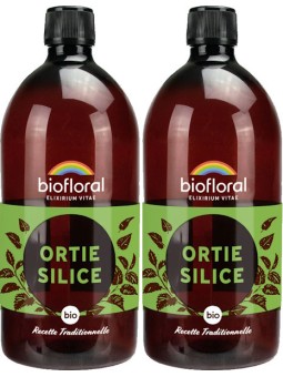 Duopack Ortie Silice en solution buvable 2x1L Biofloral silicium articulaire Herboristerie de paris