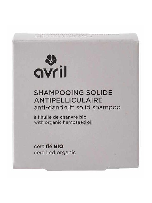 Shampooing solide antipelliculaire 60 gr Avril argile chanvre extrait de jujubier Herboristerie de paris