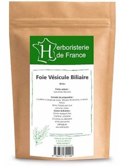 Tisane Foie vésicule biliaire 30 gr Herboristerie de France infusion foie vesicule Herboristerie de paris