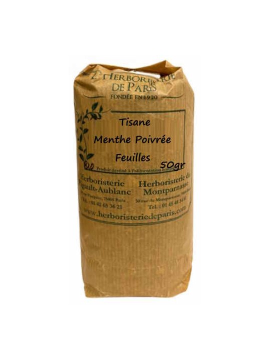 Tisane Menthe Poivrée bio 50gr Herboristerie de Paris menthe poivrée thé de menthe poivrée