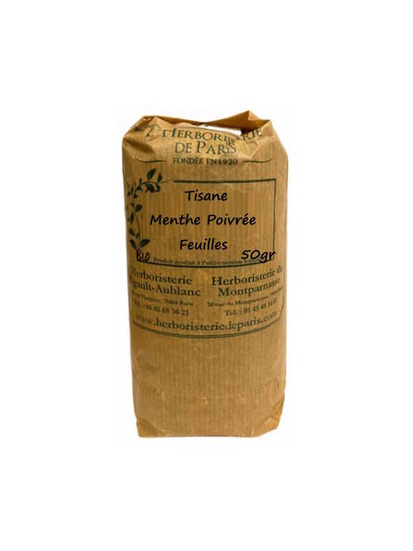 Tisane Menthe Poivrée bio 50gr Herboristerie de Paris menthe poivrée thé de menthe poivrée