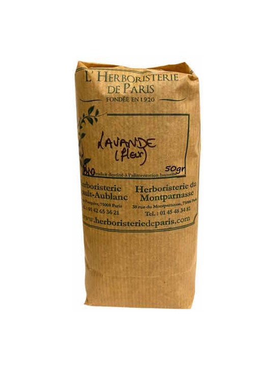 Tisane Lavande bio 50gr Herboristerie de Paris lavande à infuser pour aider le sommeil et la relaxation