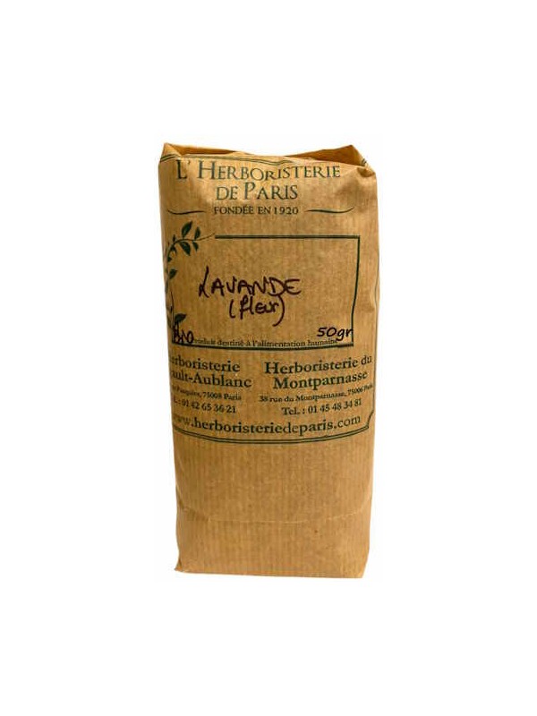 Tisane Lavande bio 50gr Herboristerie de Paris lavande à infuser pour aider le sommeil et la relaxation