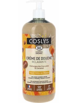 Crème de douche relaxante châtaigne caramel 1L Coslys gel douche relaxant bio Herboristerie de paris