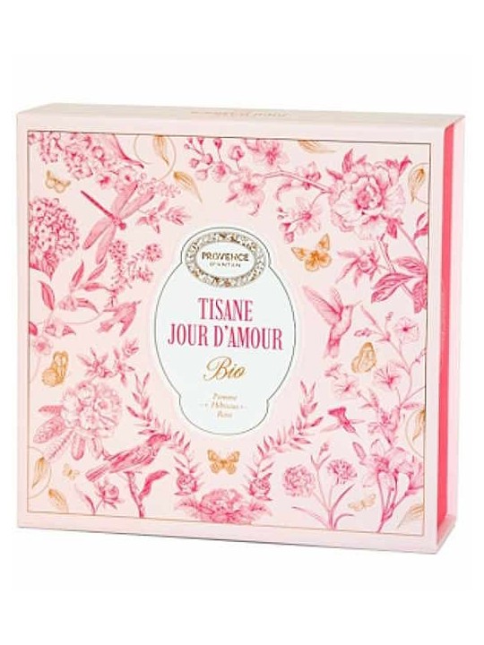 Coffret tisane Jour d'amour bio 20 sachets Provence d'Antan échange partage amour Herboristerie de paris