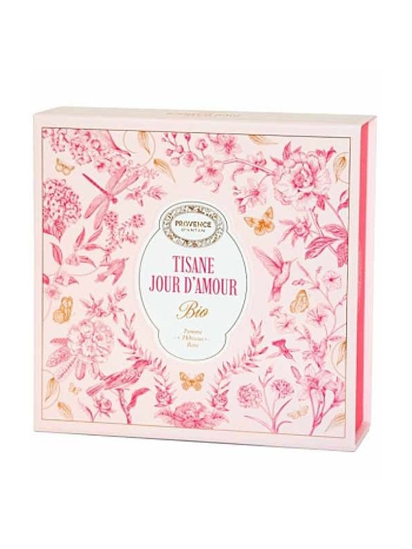 Coffret tisane Jour d'amour bio 20 sachets Provence d'Antan échange partage amour Herboristerie de paris
