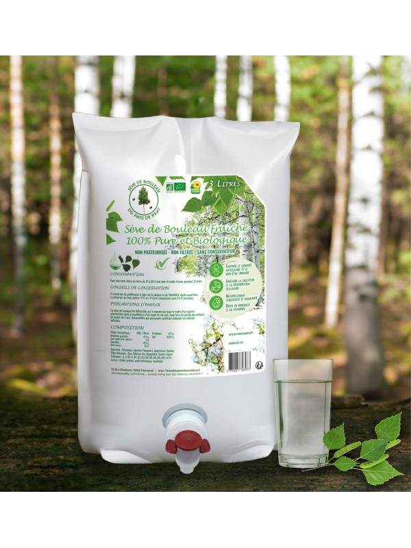 Sève de bouleau fraîche bio 5L Végétal Water