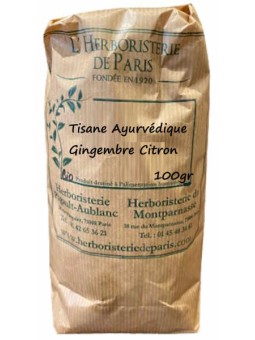 Tisane Ayurvédique Gingembre Citron 100g Herboristerie de Paris Gingembre Citron Hibiscus Citronnelle Menthe Réglisse