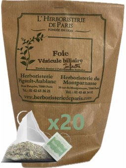 Tisane Foie Vésicule Biliaire 20 infusettes concentrées de 2gr Herboristerie de Paris tester et digérer !