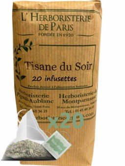 Tisane du Soir 20 infusettes concentrées de 2gr Herboristerie de Paris infusion tisane sommeil coquelicot