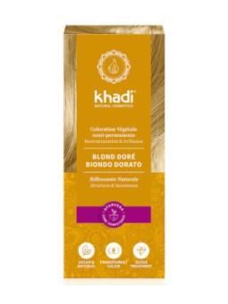 Coloration végétale Blond Doré 100 gr Khadi reflets dorés brillants Herboristerie de paris