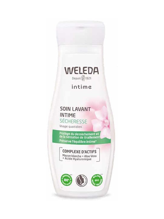 Soin lavant intime sécheresse 200 ml Weleda contre la sécheresse vaginale Herboristerie de paris