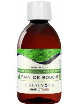 Bain de bouche bio à l'Argent colloïdal 250 ml Catalyons argent menthe poivrée et zinc Herboristerie de paris