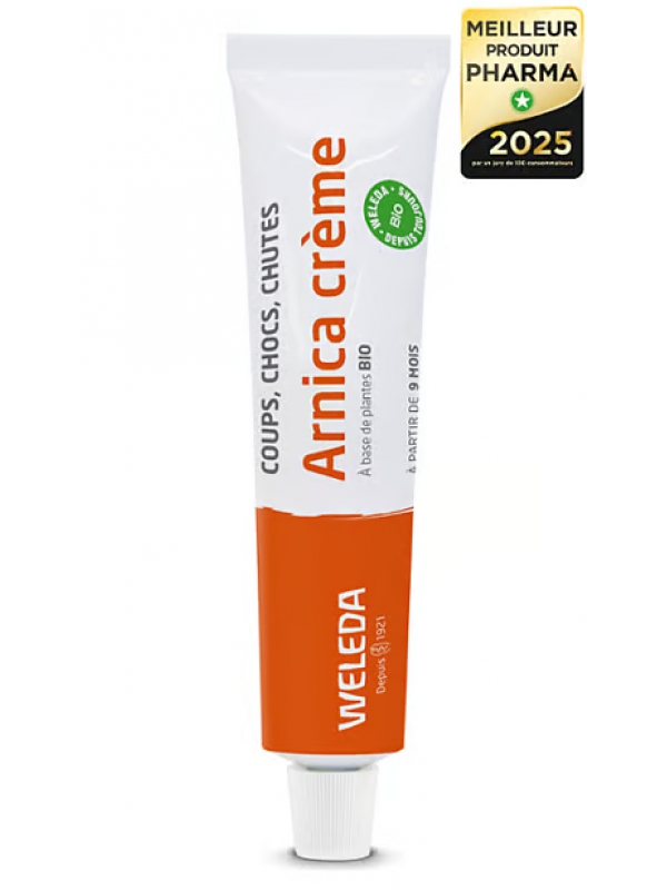 Arnica crème coups chocs chutes 25 gr Weleda Herboristerie de Paris massage bosses coups chutes muslces