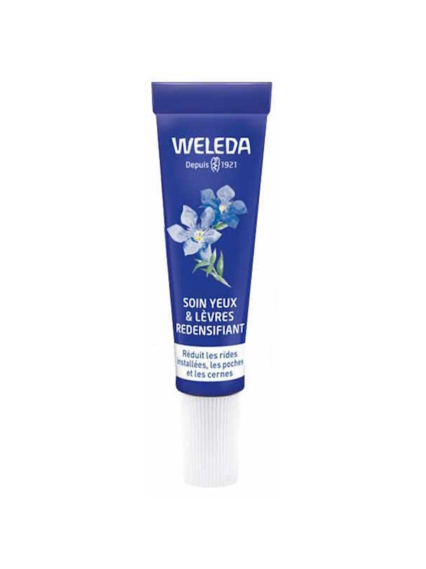 Soin yeux et lèvres redensifiant Gentiane bleue Edelweiss Weleda contour des yeux bio anti rides Herboristerie de paris