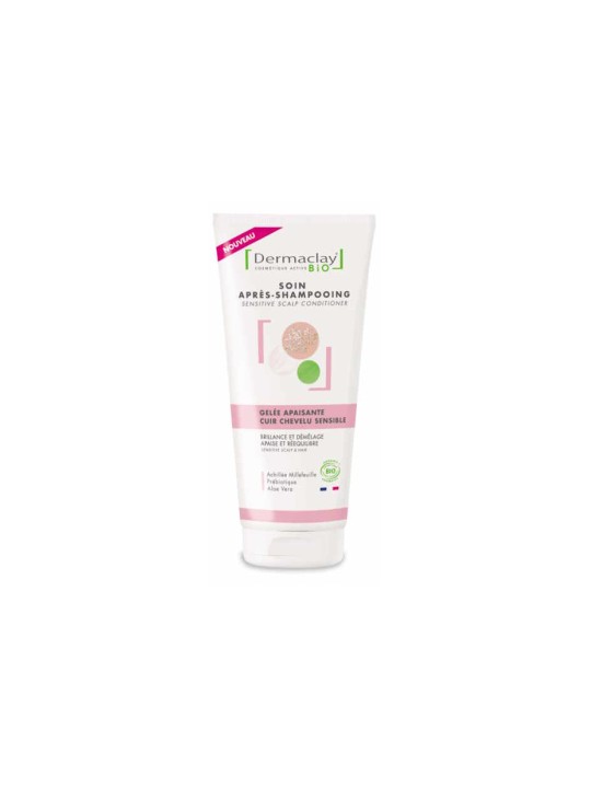 Gelée après shampooing cuir chevelu sensible 200 ml Dermaclay anti démangeaisons Herboristerie de paris