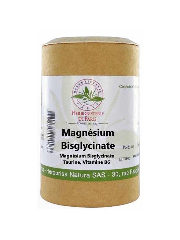 Magnésium Bisglycinate taurine vitamine B6 120 gélules Herboristerie De Paris magnésium b6 taurine anti fatigue