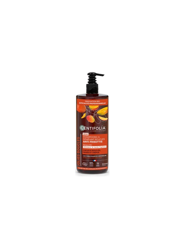 Shampoing et démélant boucles Anti frisottis 2en1 500ml Centifolia Herboristerie de Paris