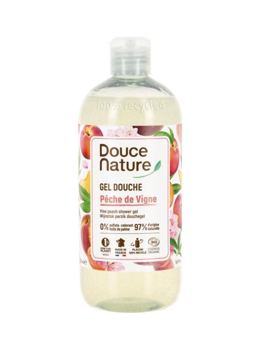 Gel douche péche de vigne 500ml Douce Nature Herboristerie de Paris