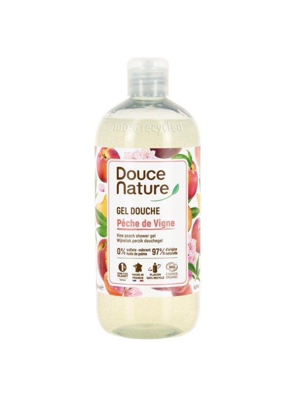 Gel douche péche de vigne 500ml Douce Nature Herboristerie de Paris