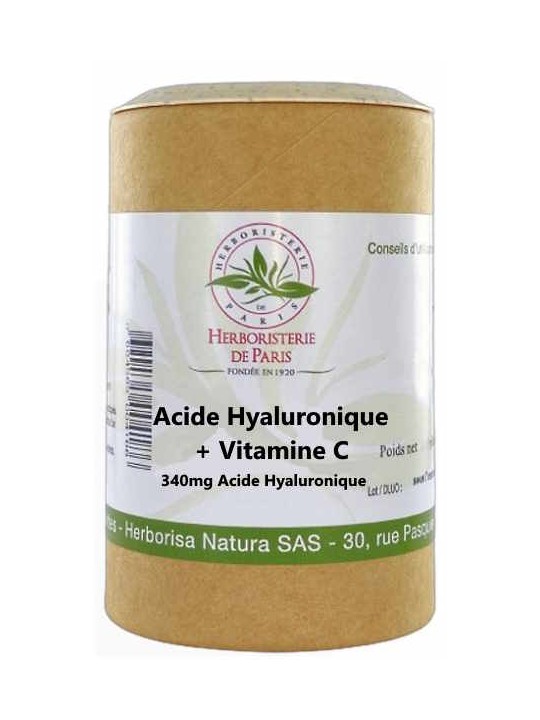 Acide hyaluronique et Vitamine C 60 gélules Herboristerie De Paris hyaluronate de sodium anti rides beauté