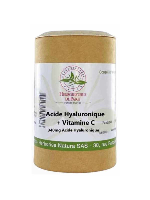 Acide hyaluronique et Vitamine C 60 gélules Herboristerie De Paris hyaluronate de sodium anti rides beauté