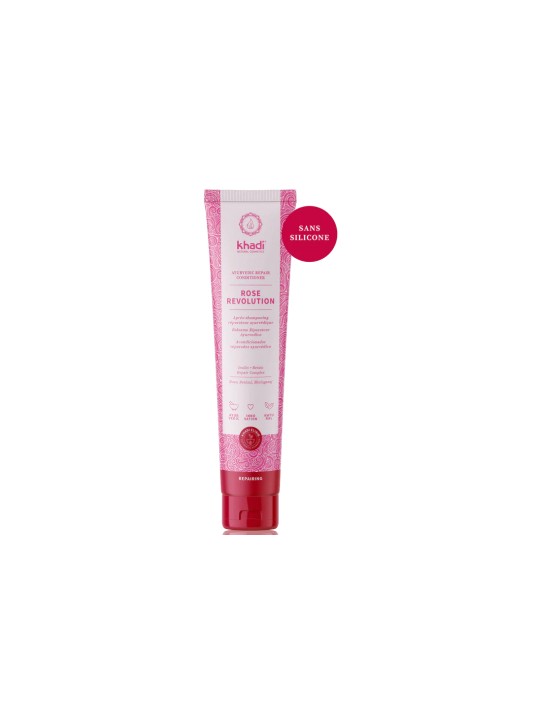 Après Shampooing Réparateur Rose revolution 200ml Khadi Herboristerie de Paris après shampoing réparateur