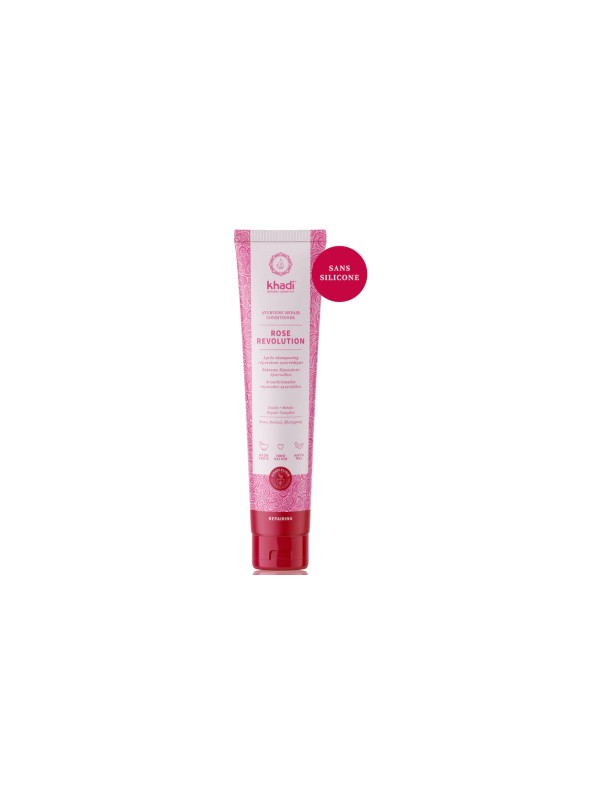 Après Shampooing Réparateur Rose revolution 200ml Khadi Herboristerie de Paris après shampoing réparateur