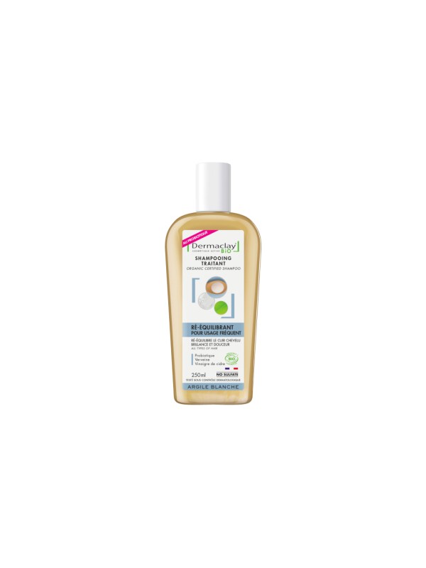Shampoing traitant rééquilibrant au probiotique 250ml Dermaclay  Herboristerie de Paris