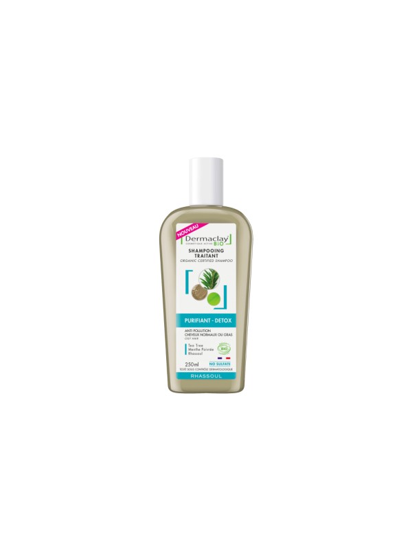 Shampoing traitant purifiant détox 250ml Dermaclay  Herboristerie de Paris
