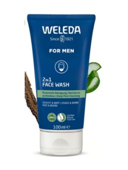 Gel nettoyant visage et barbe 100ml Weleda Herboristerie de Paris