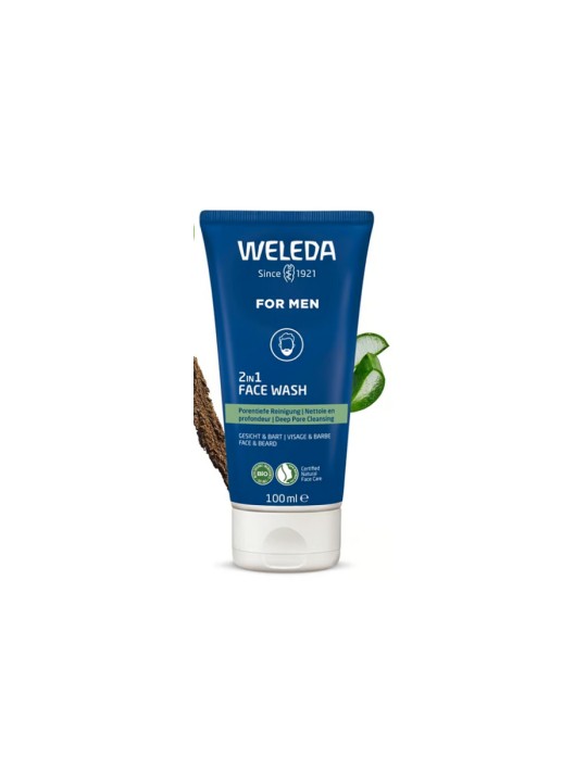 Gel nettoyant visage et barbe 100ml Weleda Herboristerie de Paris