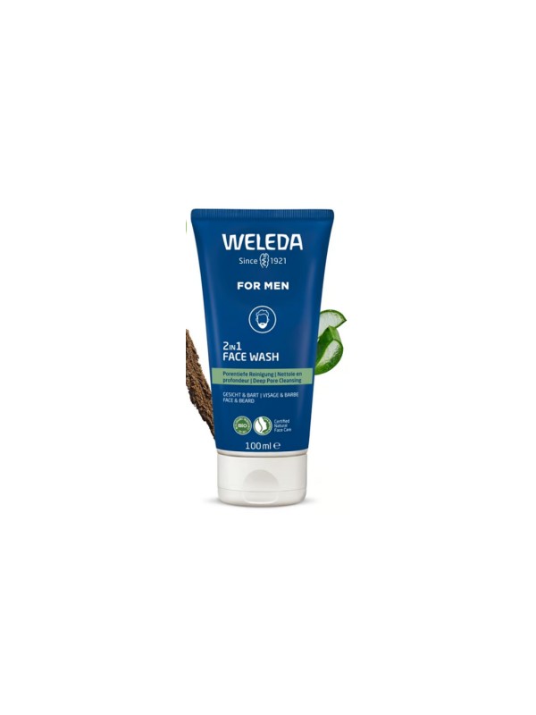 Gel nettoyant visage et barbe 100ml Weleda Herboristerie de Paris